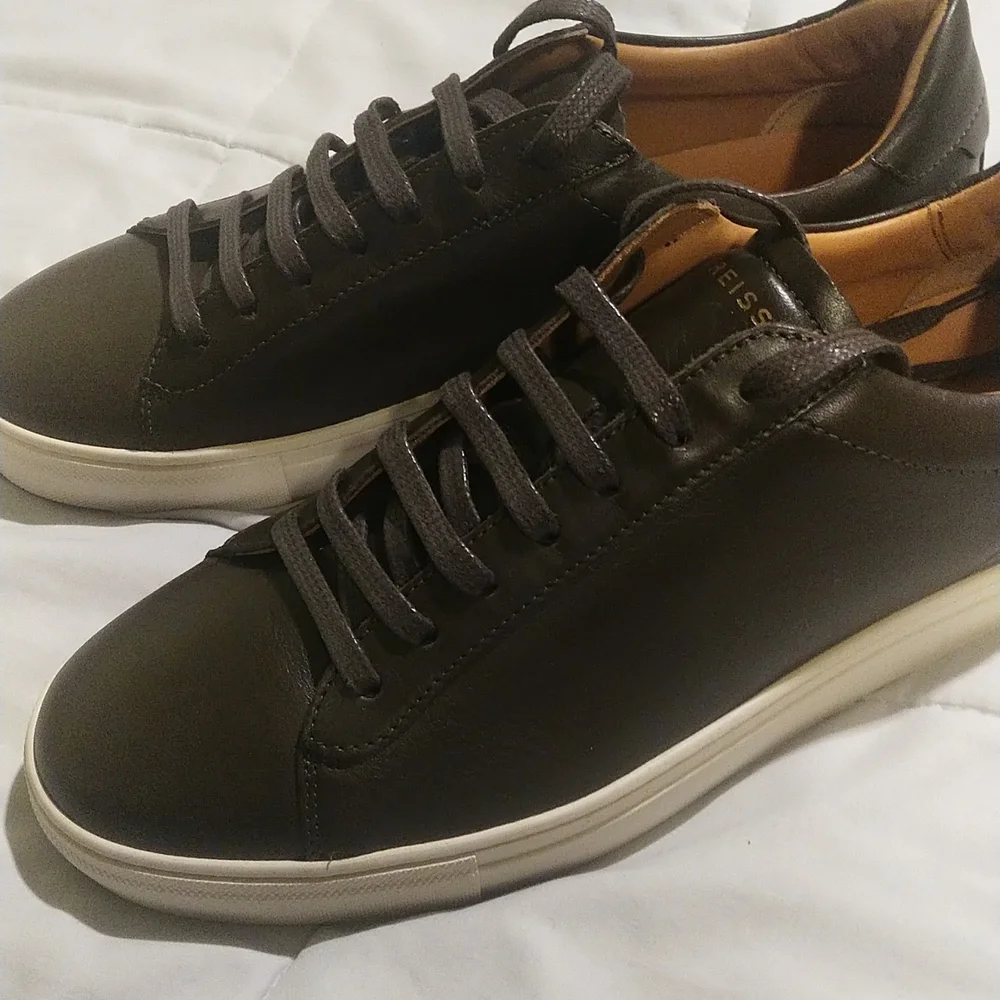 Reiss FINLEY lace up calf sneakers - Picture 2 of 10